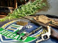 Ao conjunta da DISE e GCM apreende armas, munies e drogas em stio