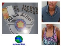Casal  preso pela PM em flagrante de trfico de drogas pelo Jardim Brasil