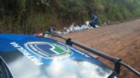 GPA registra descarte de lixo hospitalar e domstico em estrada rural