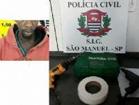 SIG de S�o Manuel prende cidad�o acusado de furto contra mercearia