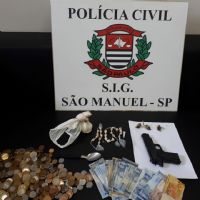 SIG de S�o Manuel efetua pris�o de rapaz com crack, maconha e coca�na