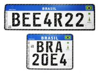 Novo modelo de placa de autom�vel, com chip, come�a a valer em 2018 