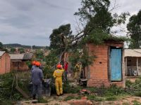 Fam�lias que foram atingidas pela forte chuva em Rubi�o J�nior recebem apoio